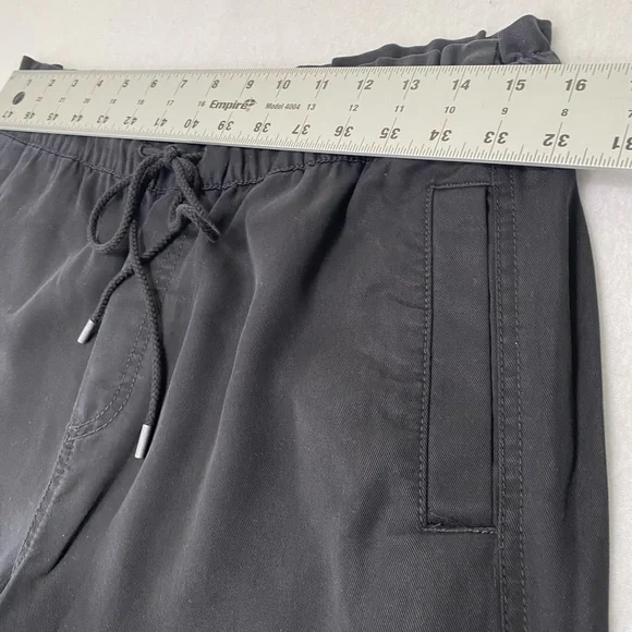 NWT Loft Black Cropped Wide Leg Lightweight Pull On Pants Size M #1519 - Picture 11 of 13